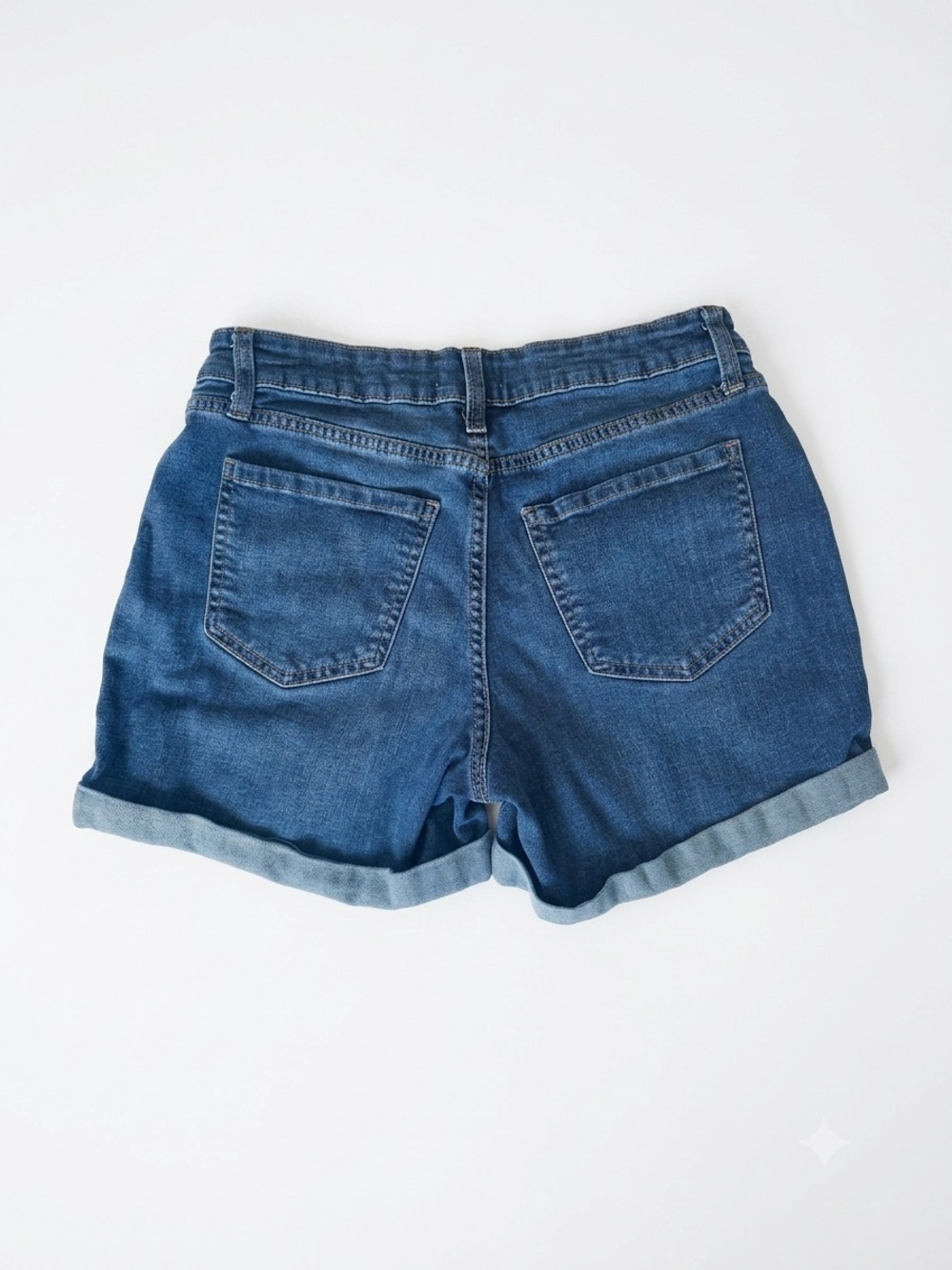 Maurices Blue Rolled Hem Denim Shorts Women’s Size 10 - Picture 2 of 8